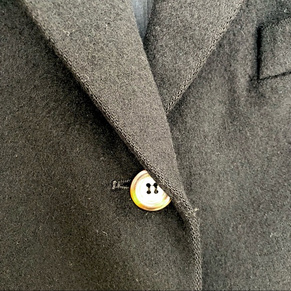 LL Bean Women's Wool Cashmere Blend Black Blazer Jacket Made in Turkey Size 8 R - Picture 6 of 16